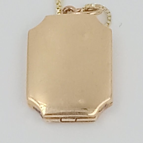 Vintage 10K YG Tiny Locket with Chain - Picture 11 of 15
